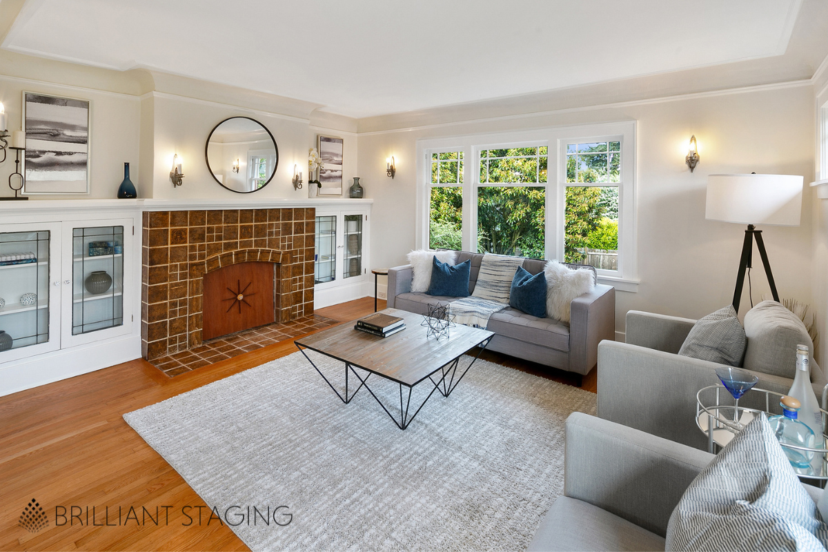 Occupied Home Staging in the Living room area