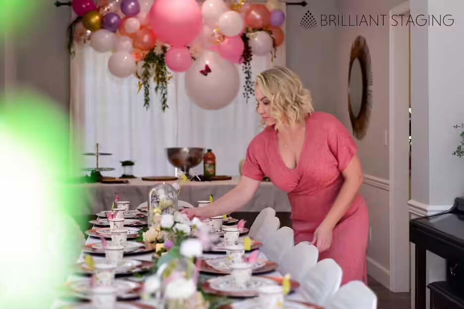 Event decorating with pink blush theme